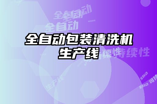 全自動(dòng)包裝清洗機(jī)生產(chǎn)線